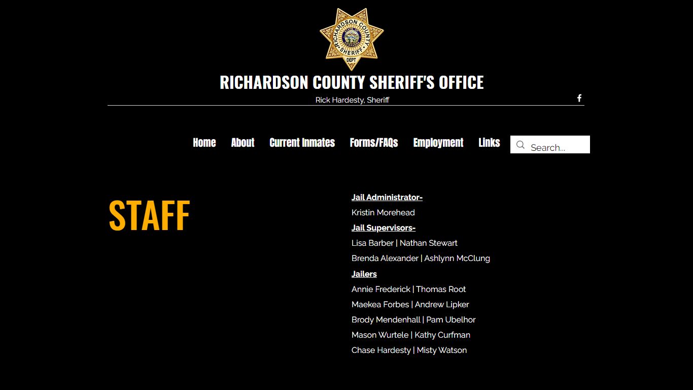 Jail Info | Richardson County Sheriff's Office